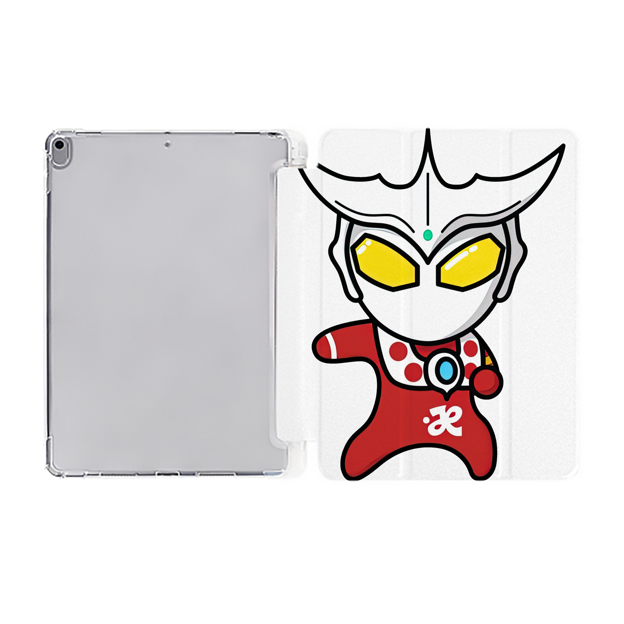 （画像用） ウルトラマン Ultraman IPad ケース ペン収納付き 三つ折りスタンド PUレザー×シリコン 対応機種9.5/10.5/10.9インチ